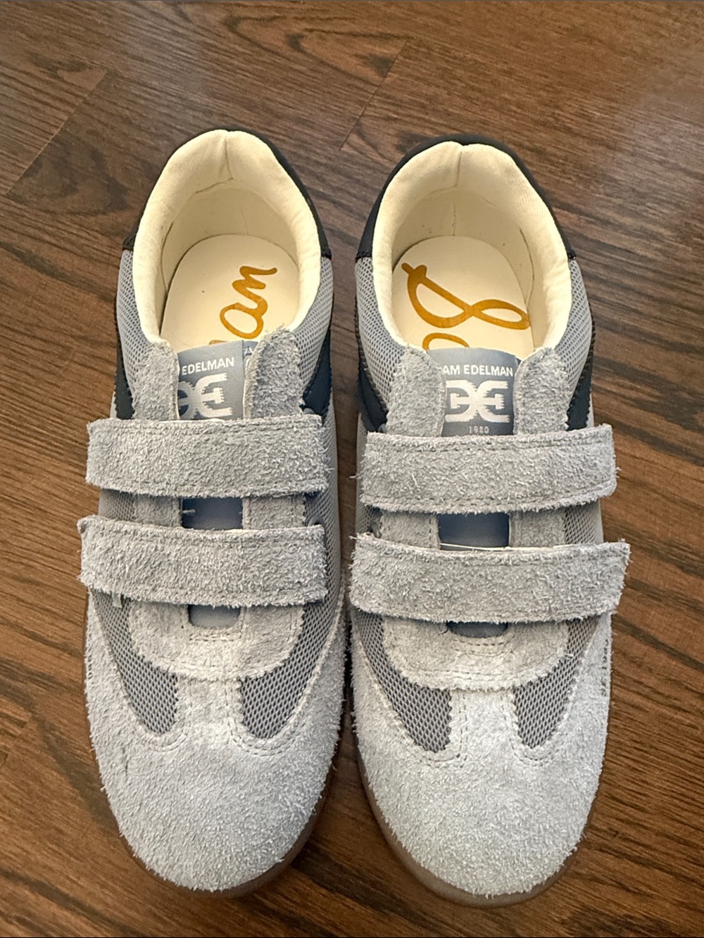 Sam Edelman women’s Light blue Suede & Mesh Velcro Sneakers